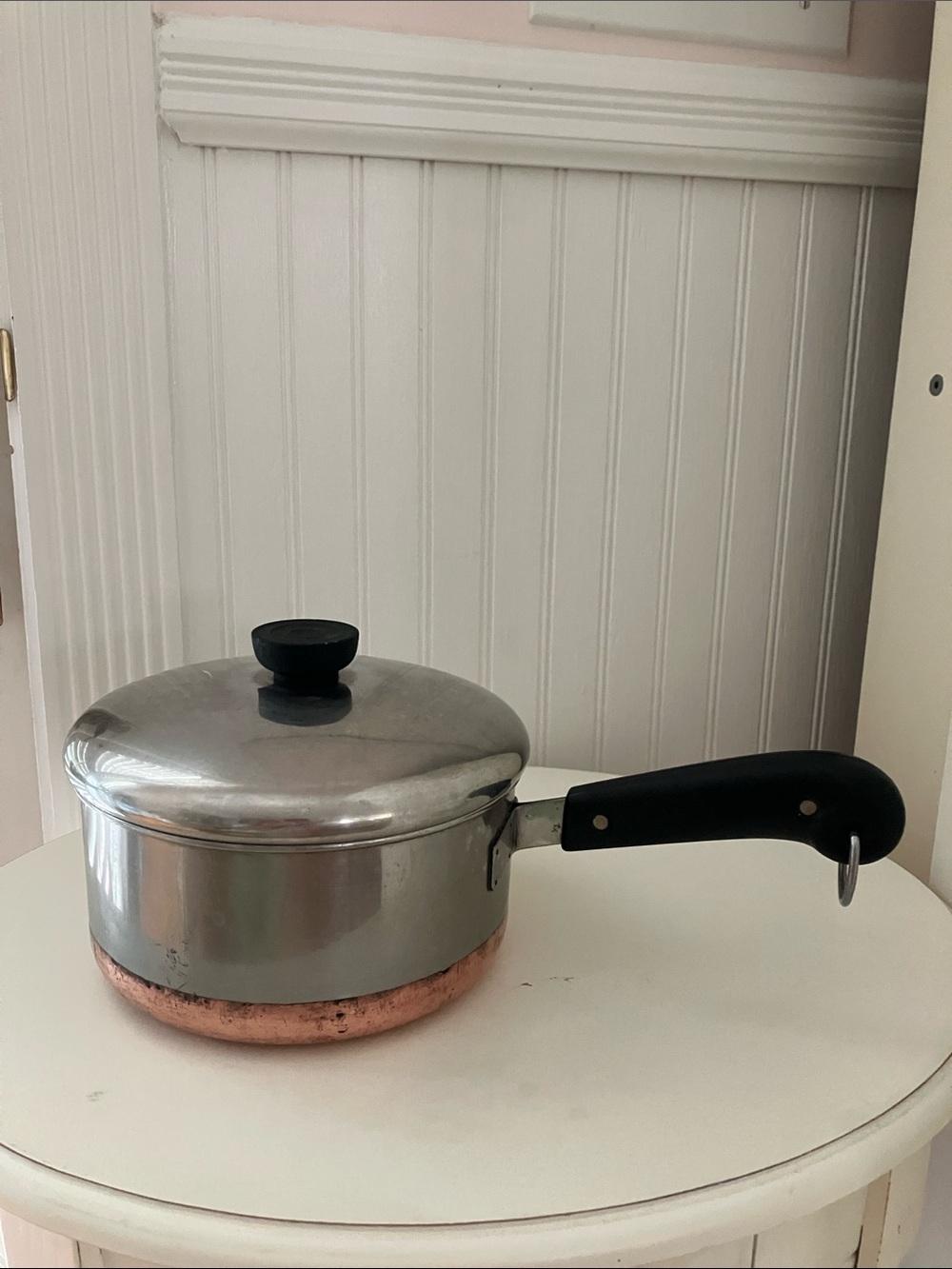 Revere Ware Stainless Steel 1 1/2 Quart Saucepan with Copper Bottom & Lid
